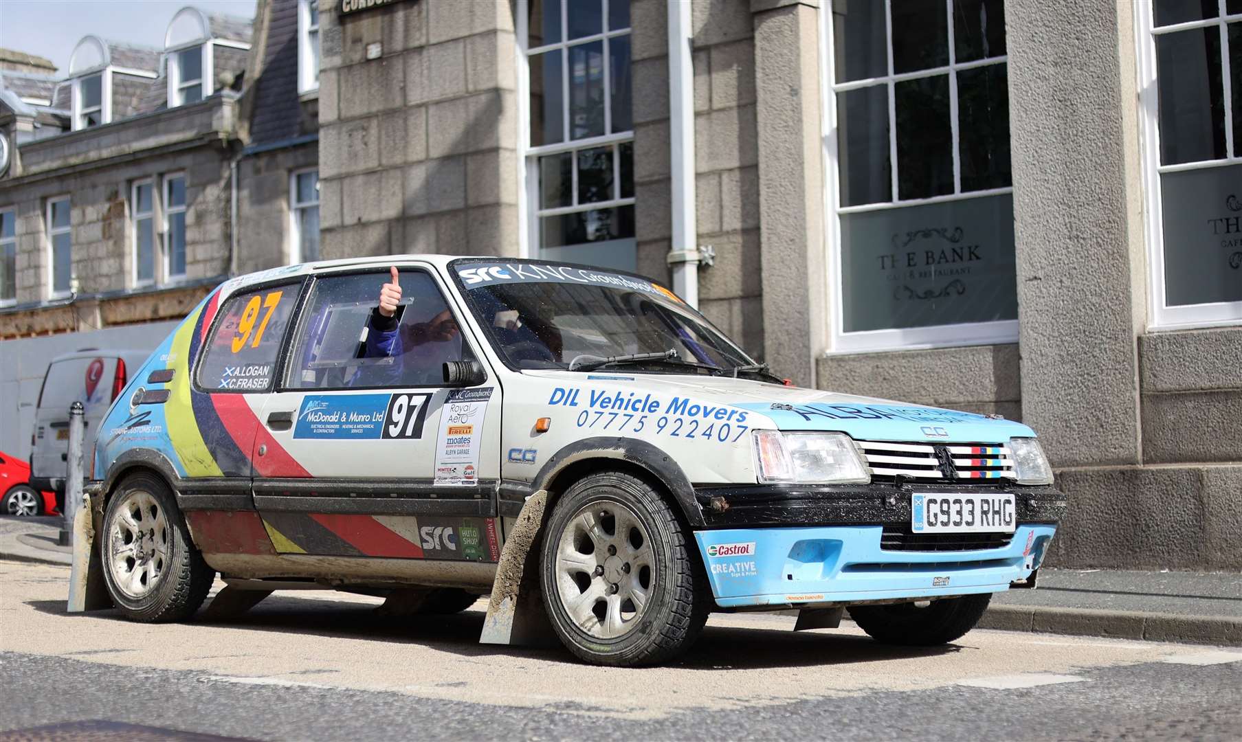 One of the rally cars in Huntly.