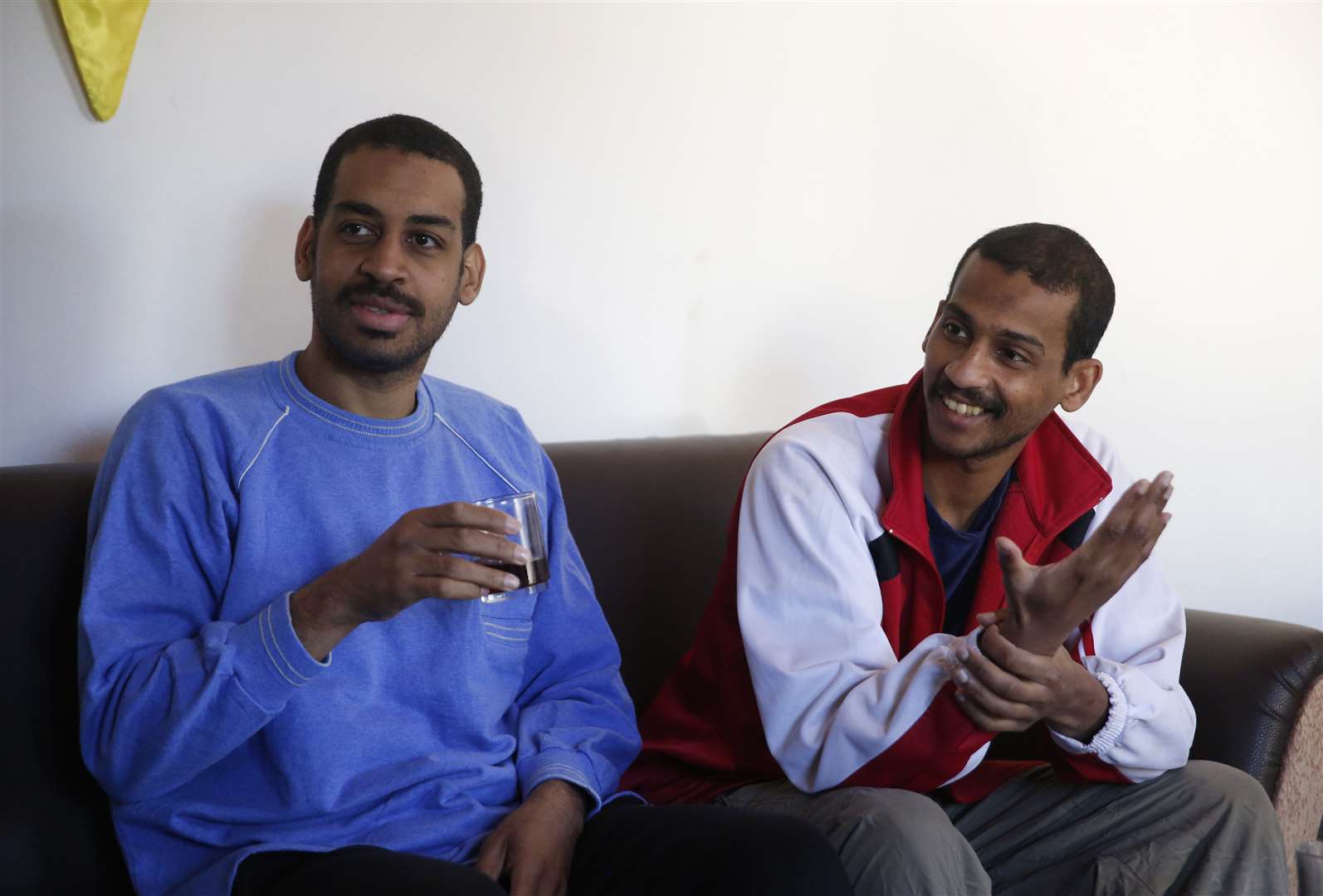 El Shafee Elsheikh, right, with Alexanda Kotey (AP/Hussein Malla)