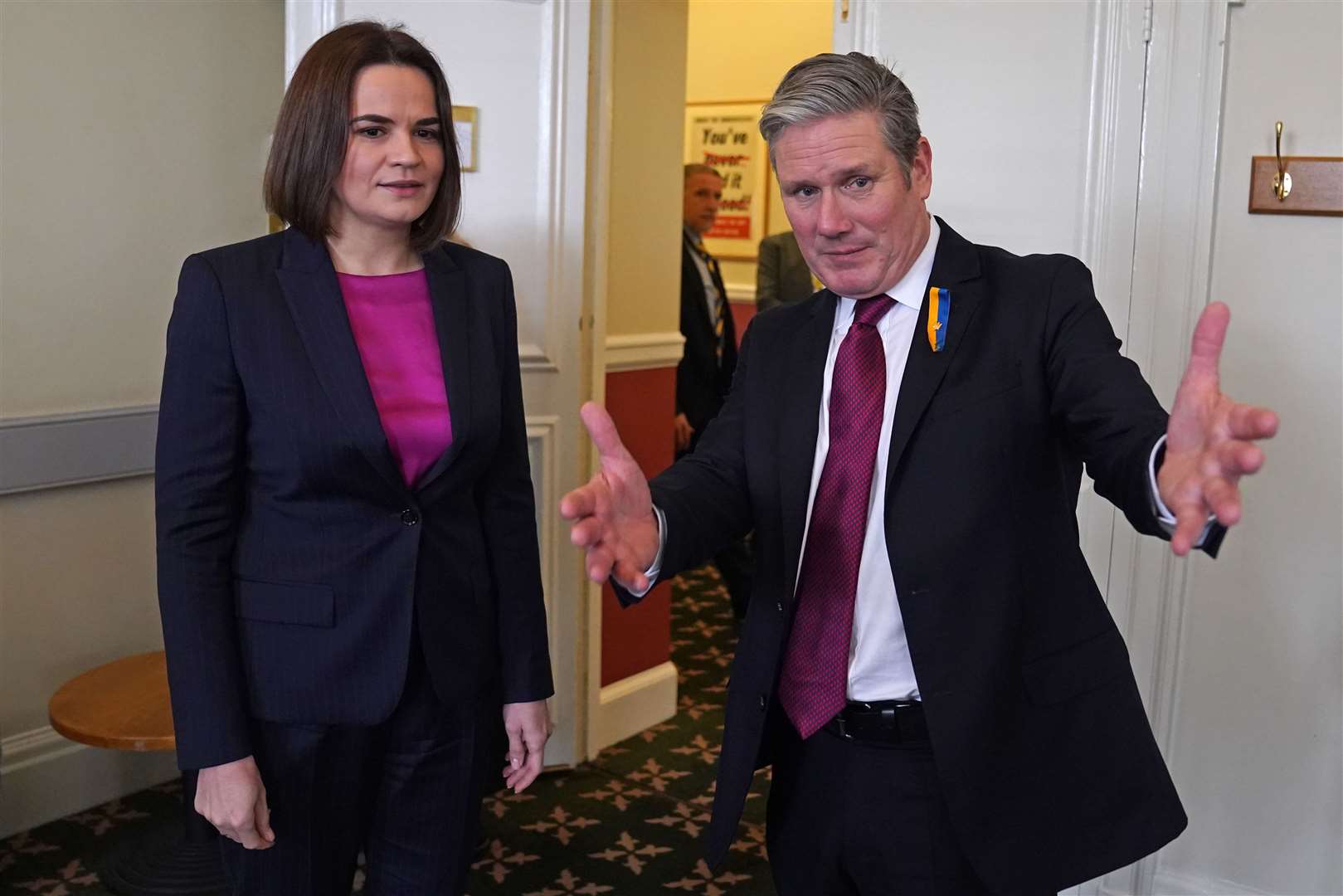 Labour leader Sir Keir Starmer met Belarusian opposition leader Sviatlana Tsikhanouskaya at his office in the House of Commons in March (Stefan Rousseau/PA)