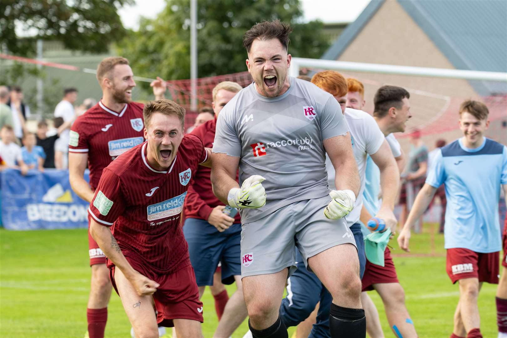 Keith goalkeeper Craig Reid scored a last-minute equaliser against Huntly on Wednesday night. Picture: Beth Taylor