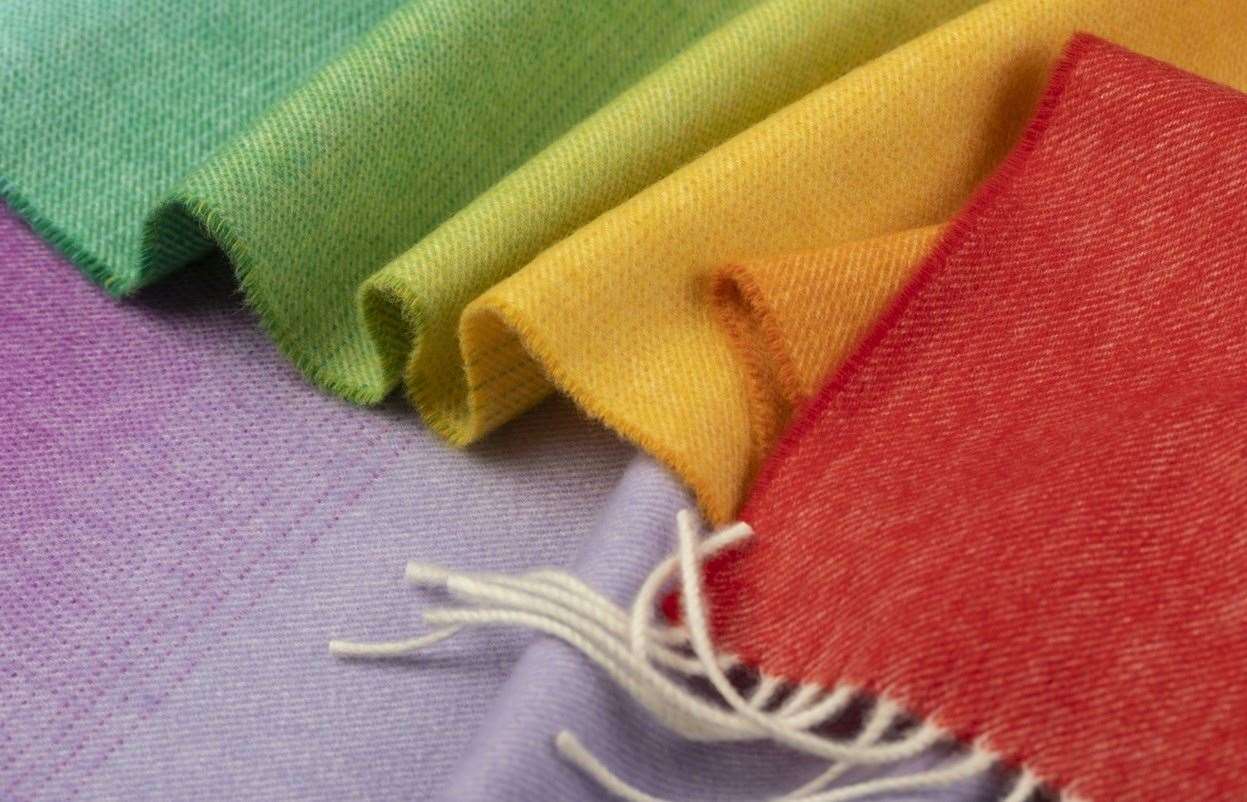 Johnstons have designed a rainbow scarf to support the NHS.